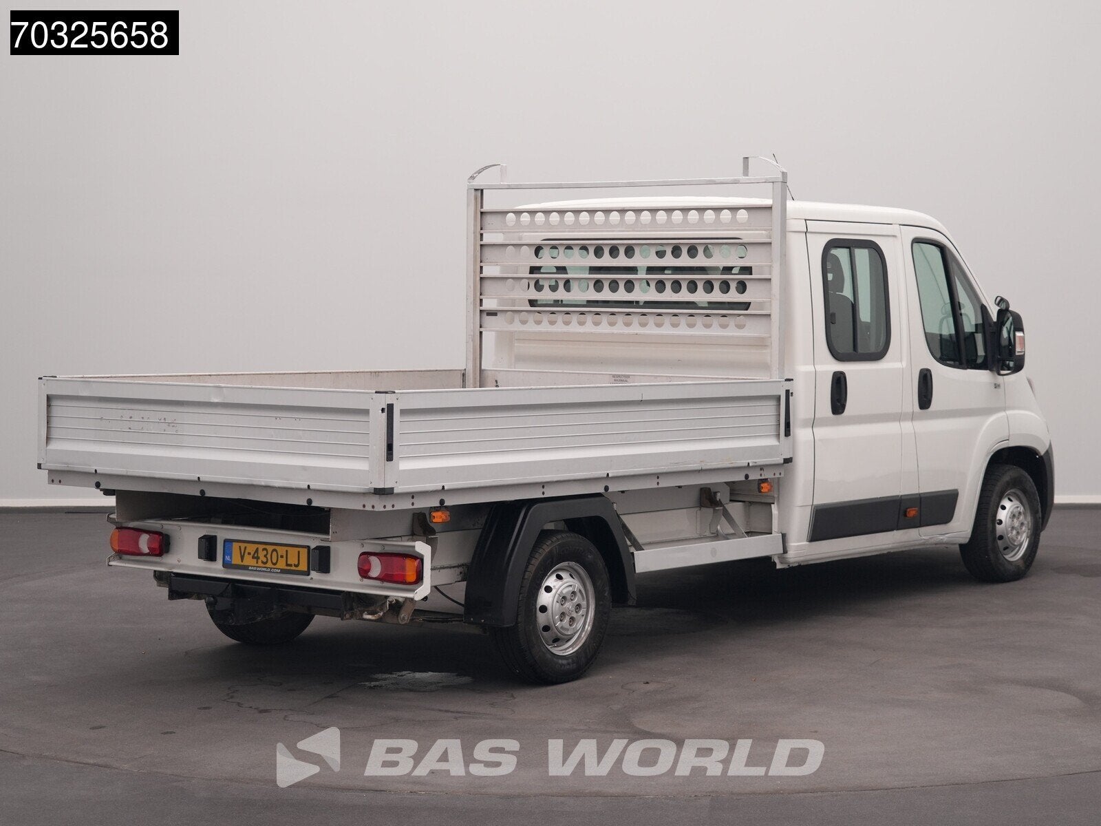 Peugeot Boxer 130pk Dubbel Cabine Open Laadbak Airco Trekhaa, Stof, Gebruikt, Euro 6, 4 cilinders