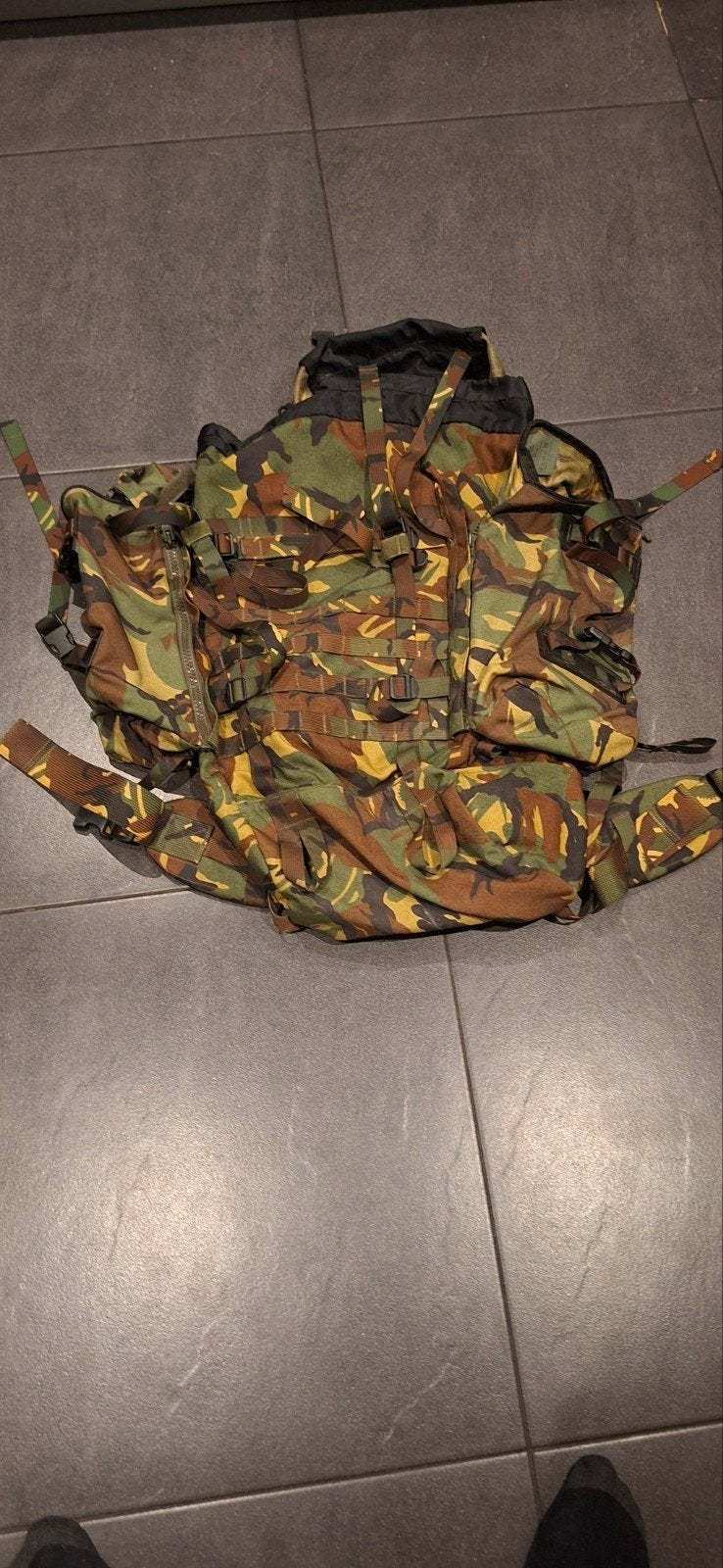 Lowe Alpine 55+20L Camouflage Rugzak - Totaal 75L landmacht, Verzamelen, Ophalen of Verzenden