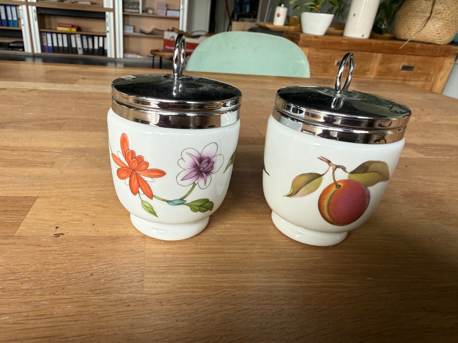 2x Royal Worcester porseleinen voorraadpot, Huis en Inrichting, Keuken | Servies, Overige typen, Ophalen of Verzenden, Zo goed als nieuw