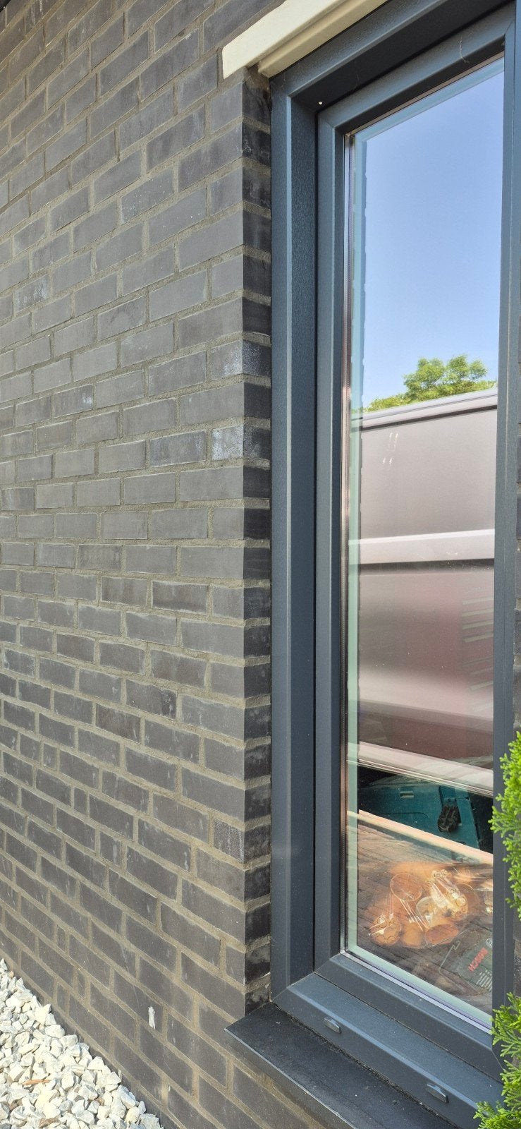 Te koop; 1300 nieuwe antraciete metselstenen,  21,5x10x6,5cm, Doe-het-zelf en Verbouw, Metselstenen, Ophalen, Nieuw, Bakstenen