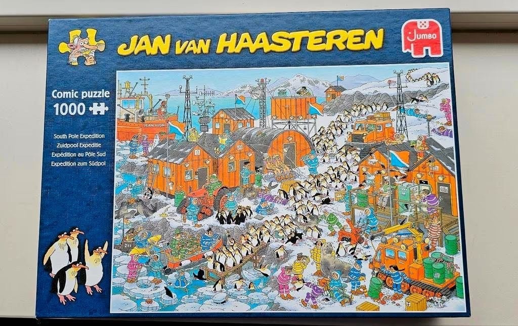 Jan van Haasteren - Zuidpool Expeditie - (1000 stuks), Ophalen of Verzenden, 500 t/m 1500 stukjes, Zo goed als nieuw, Legpuzzel
