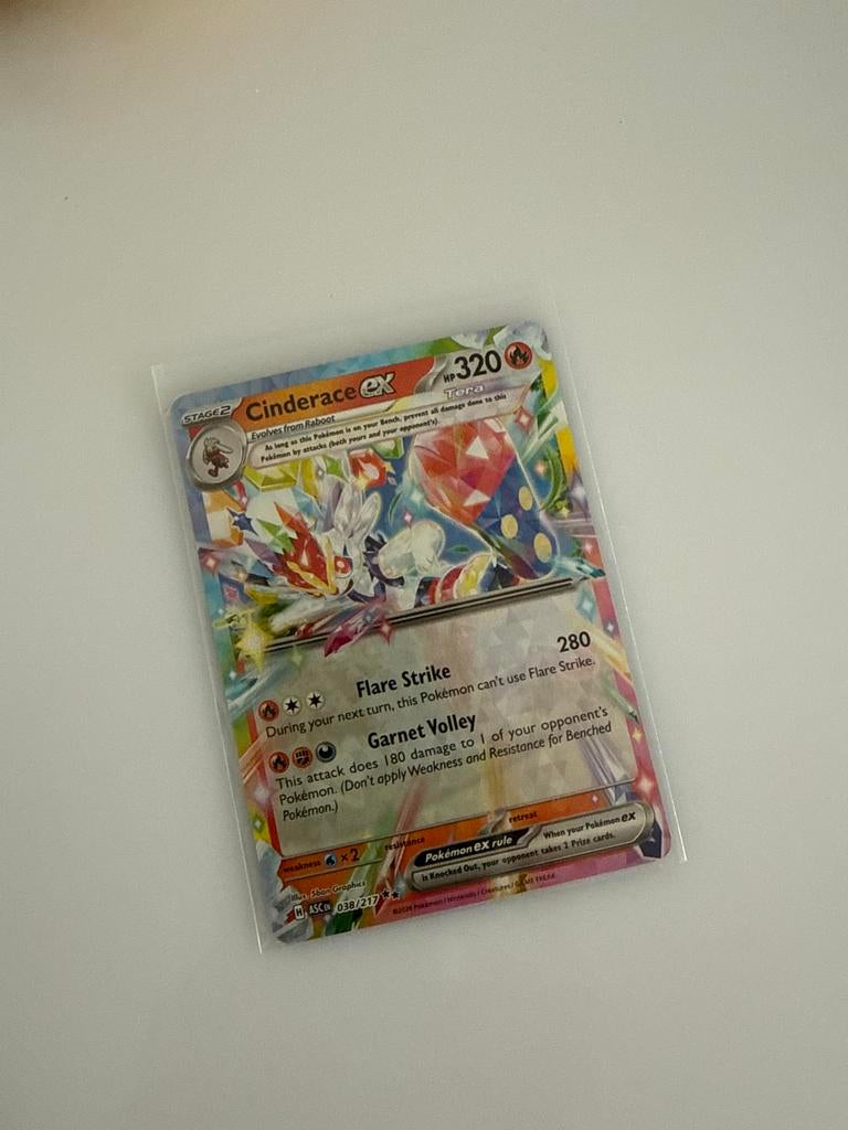 Cinderace ex Pokémon kaart - Zo goed als nieuw, Ophalen of Verzenden, Zo goed als nieuw, Losse kaart