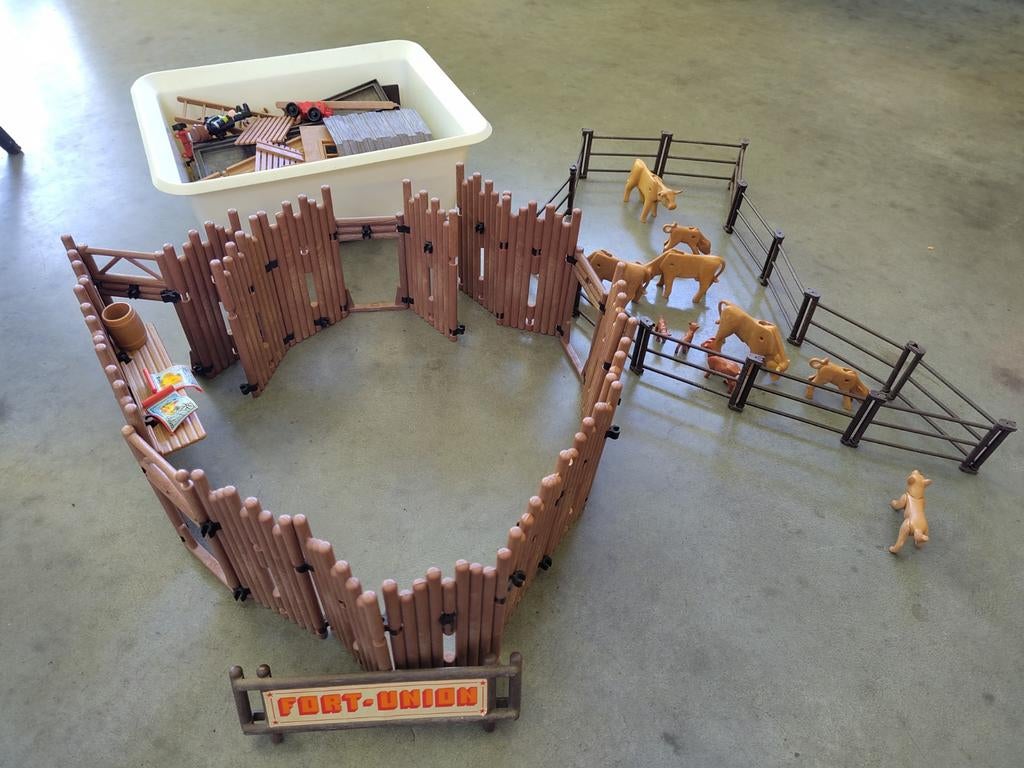 Playmobil Fort Union en Wilde Westen set, Ophalen of Verzenden, Gebruikt, Complete set
