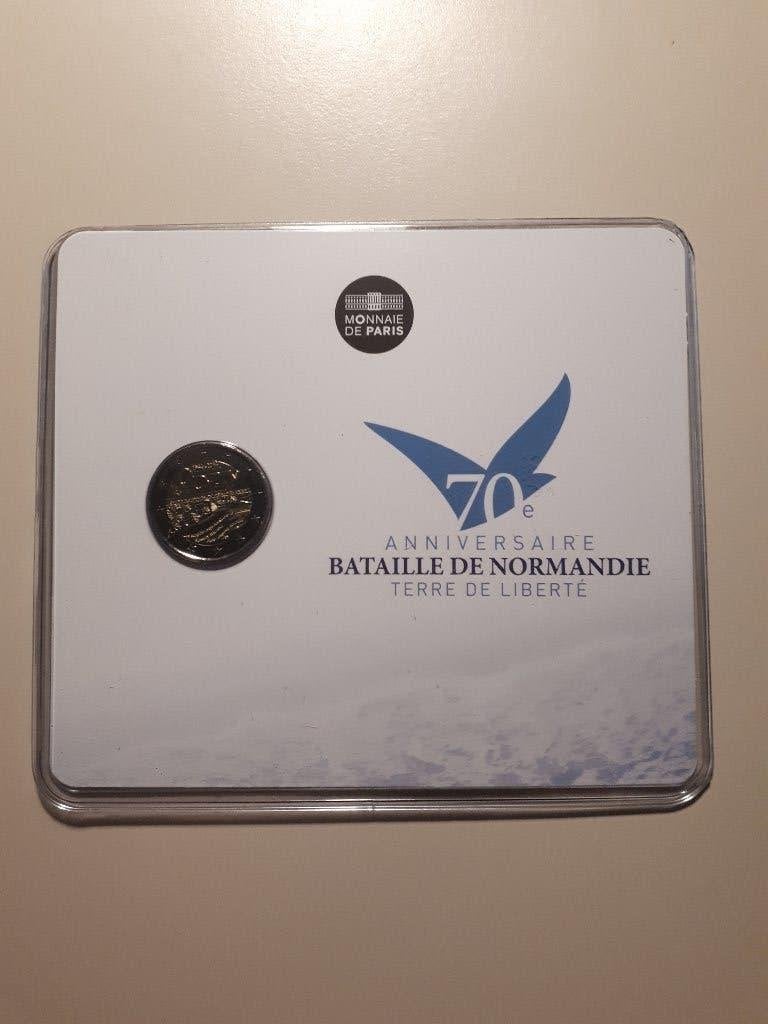 Frankrijk 2014: 2 Euro 70 jaar D-Day (BU, coincard), Verzenden, Frankrijk, 2 euro
