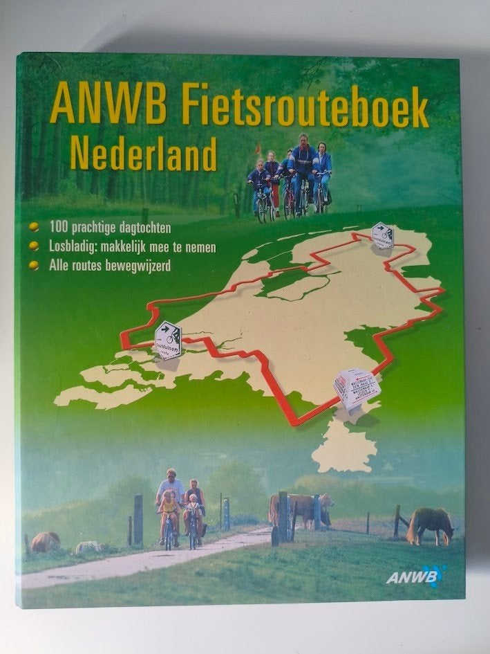 ANWB Fietsroute boek Nederland in map, Gelezen, ANWB, Fiets- of Wandelgids, Europa