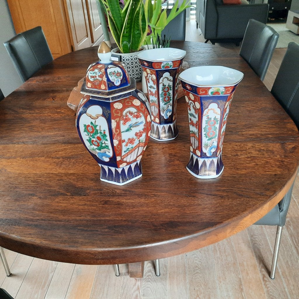 Gold Imari handgeschilderde vazen set (3 stuks), Ophalen
