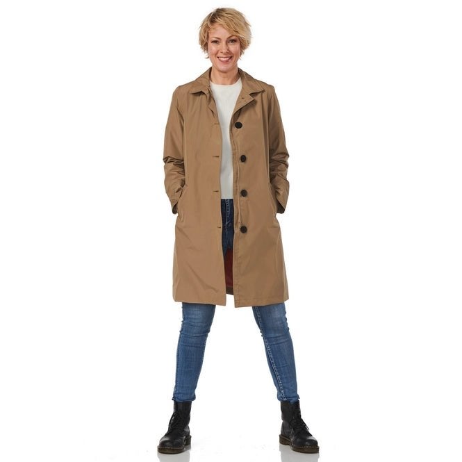 Happy Rain Days - Dames Regenjas Bilbao beige brown- maat M, Maat 38/40 (M), Overige kleuren, Info@happyrainydays.nl, Jaagpad 32 1059 BP Amsterdam