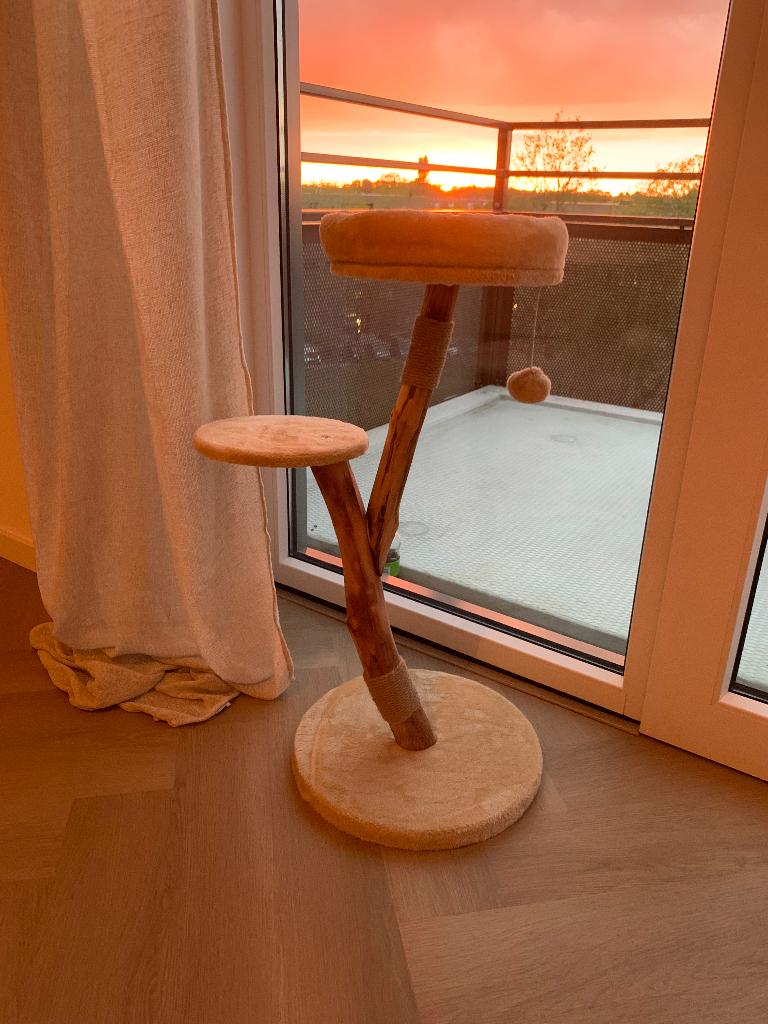Krabpaal hout boomstam, Ophalen, Nieuw, Krabpaal