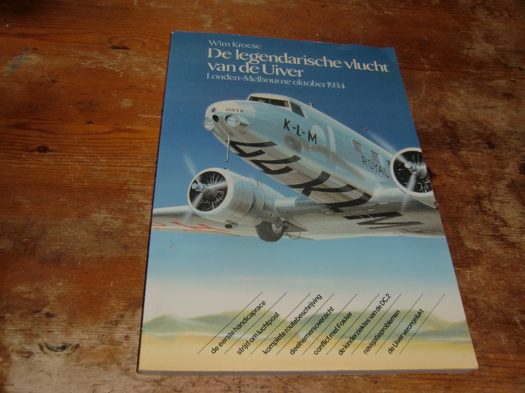 De legendarische vlucht van de Uiver (KLM Londen-Melbourne), Verzamelen, Ophalen of Verzenden, Zo goed als nieuw, Boek of Tijdschrift