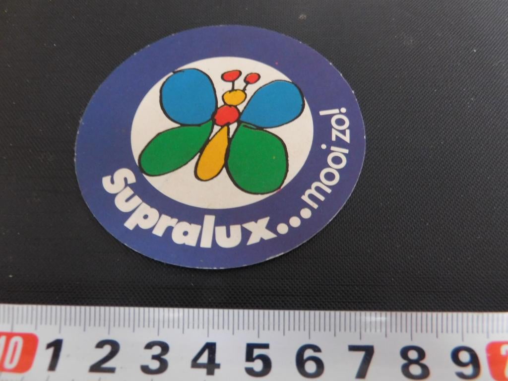 sticker Verf  SUPRALUX ... mooi zo !  Vlinder, Ophalen, Zo goed als nieuw