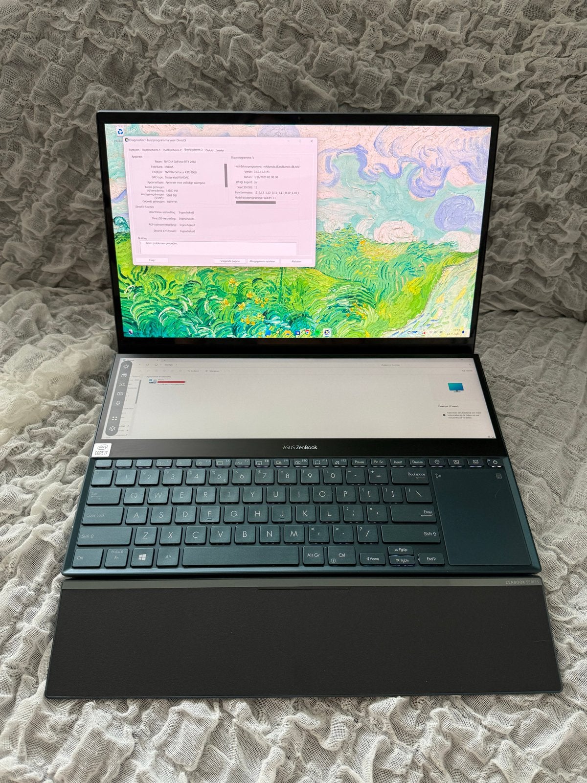 Asus Zenbook Duo Pro UX581L - Krachtige Dual-Screen Laptop, Computers en Software, Windows Laptops, Met videokaart, 2 tot 3 Ghz