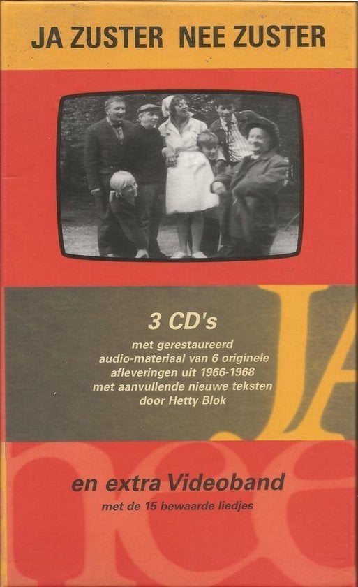 Ja Zuster Nee Zuster 3 cd box / 1 videoband, Ophalen of Verzenden, Zo goed als nieuw, Cabaret of Kleinkunst