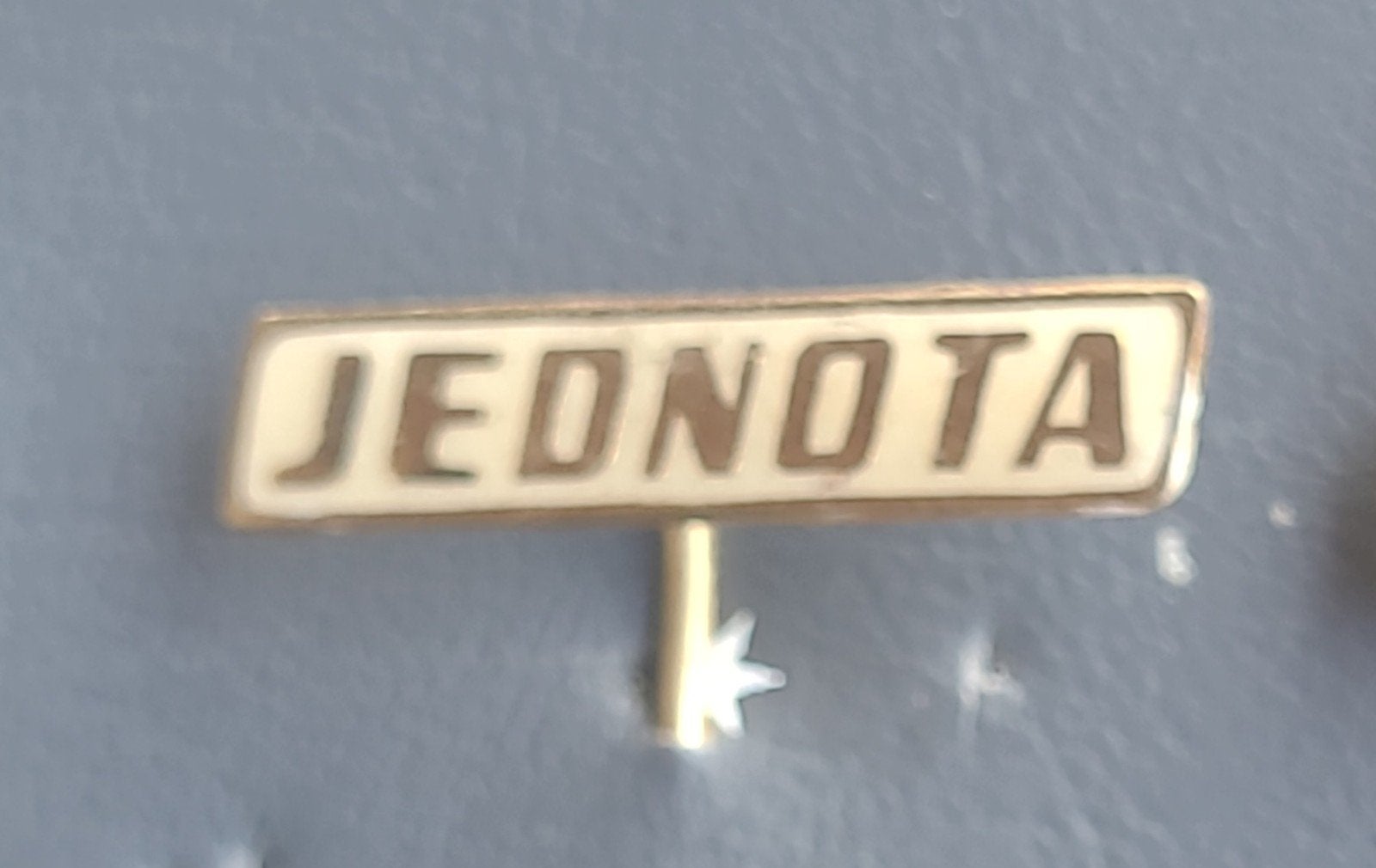 Vintage Speldje 'JEDNOTA', Verzenden