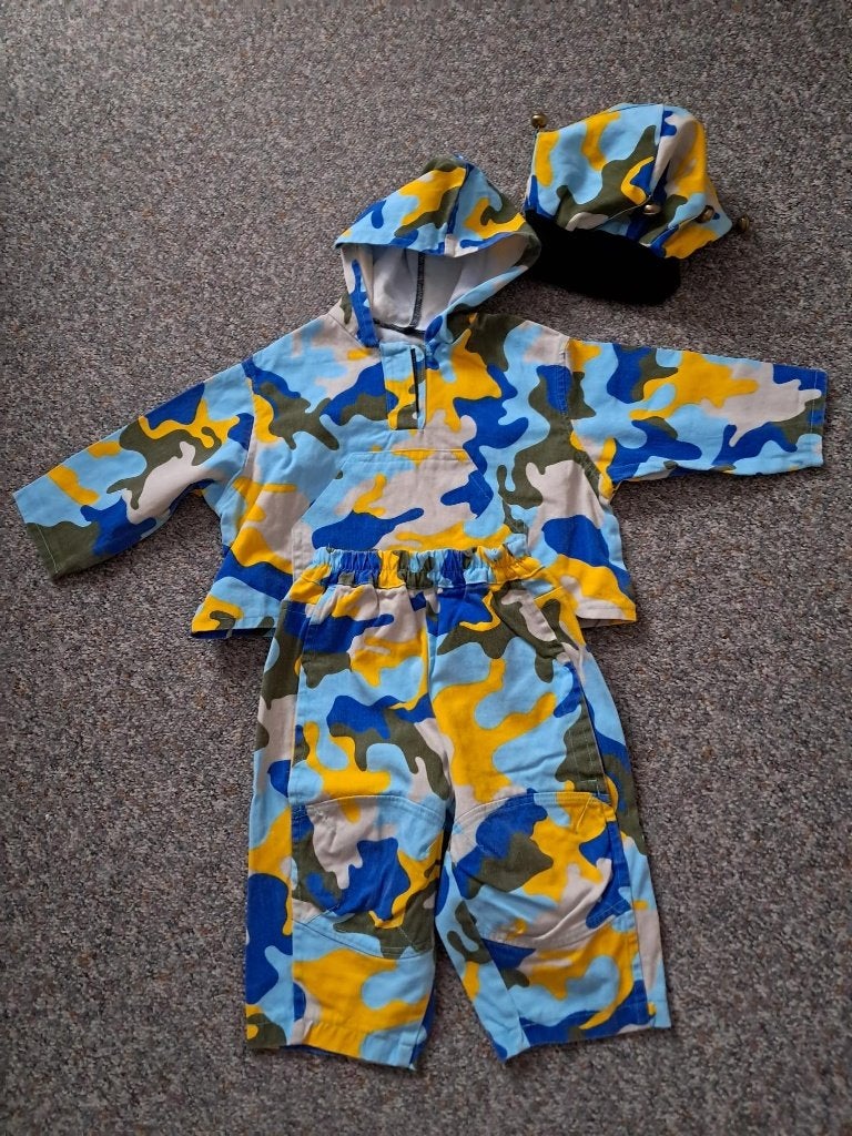 carnaval clownspakje maat 86 ( Piete pak ) Als nieuw, Ophalen of Verzenden, Zo goed als nieuw, 104 of kleiner, Jongen of Meisje