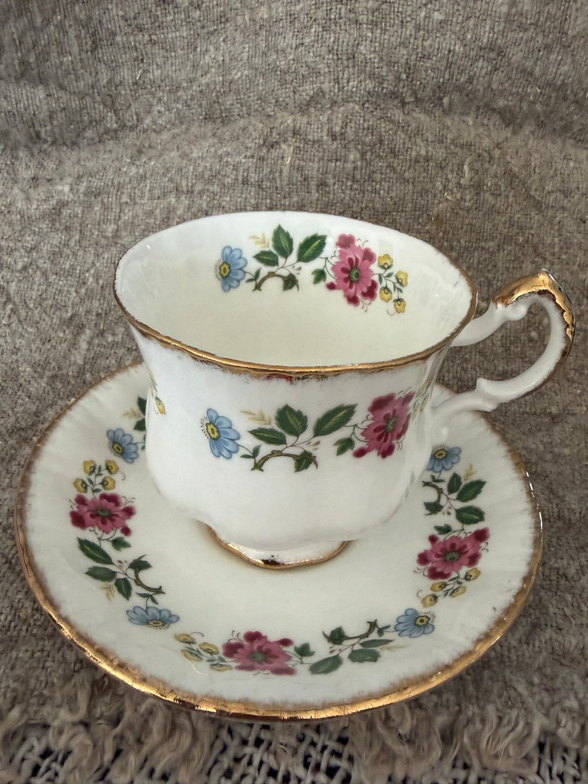Royal Adderley Ridgway The Rose Thee kop en schotel, Antiek en Kunst, Ophalen