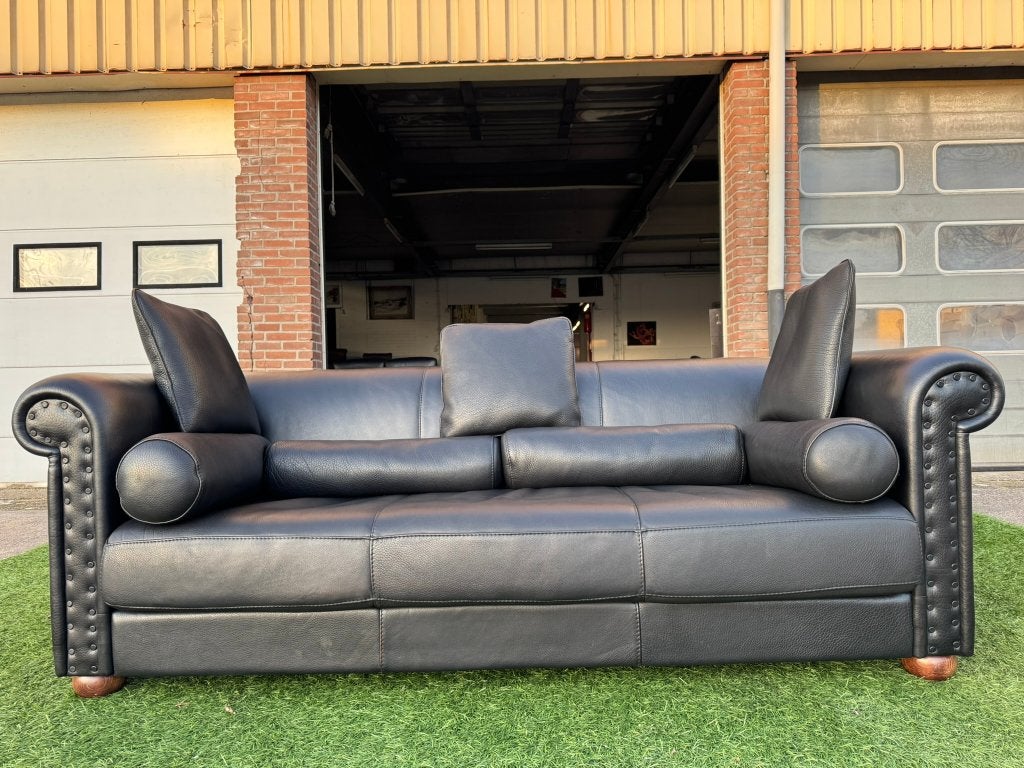Bank BAXTER Alfred P bankstel 240cm zwart buffel leer sofa, Ophalen, Geen, Pahest@hotmail.nl, Design