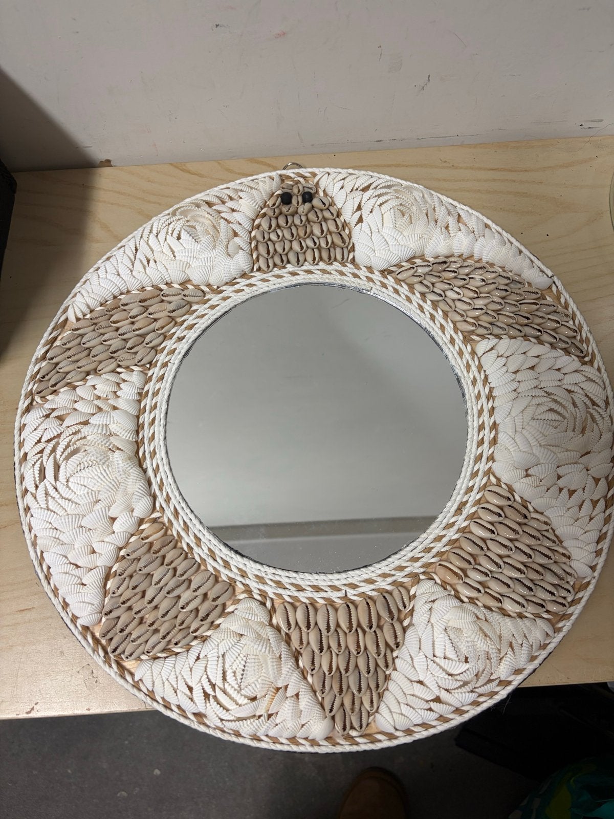 Decoratieve Schelpen Spiegel - 40 cm Rond, Ophalen of Verzenden, Rond, Minder dan 50 cm, Minder dan 100 cm