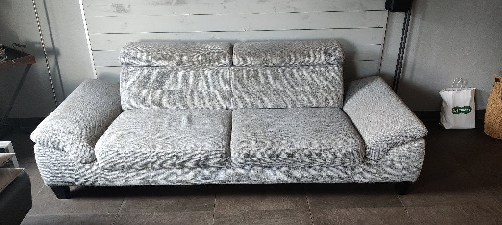 Montel 2.5 zits bank grijs gemêleerd, Ophalen, Gebruikt, Tweepersoons, 75 tot 100 cm