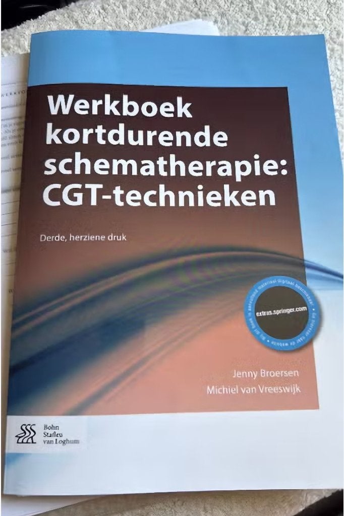 Nieuw werkboek schematherapie CGT- technieken (Broersen), Verzenden, Nieuw, Cognitieve psychologie, Jenny Broersen en Michiel van Vreeswijk