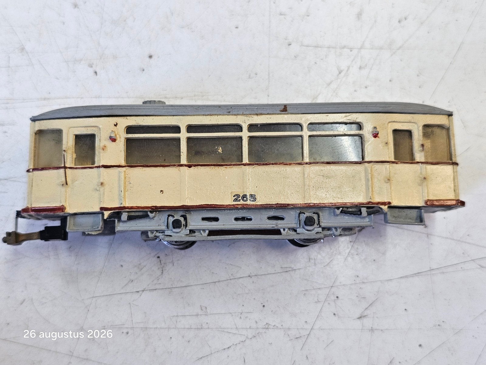 Metalen modeltrein Ho tram - Voor de knutselaar, Hobby en Vrije tijd, Overige merken, Gebruikt, Locomotief, Gelijkstroom of Wisselstroom