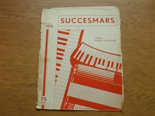 Succesmars - muziek henk langerak no. 8, Keyboard, Gebruikt, Ophalen of Verzenden, Artiest of Componist