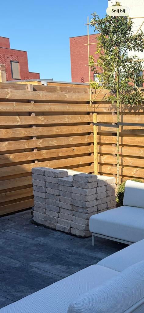Gratis Nieuwe stenen, Tuin en Terras, Schuttingen, Ophalen, Zo goed als nieuw, Minder dan 3 meter