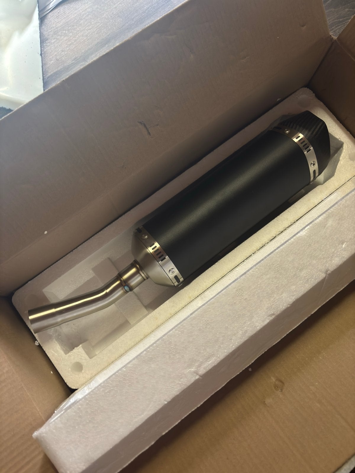 Bullet Uitlaat Zwart BTC Riva / AGM 4T Euro-2/4/5 Nieuw!, Ophalen of Verzenden, Nieuw, Uitlaat, Overige merken