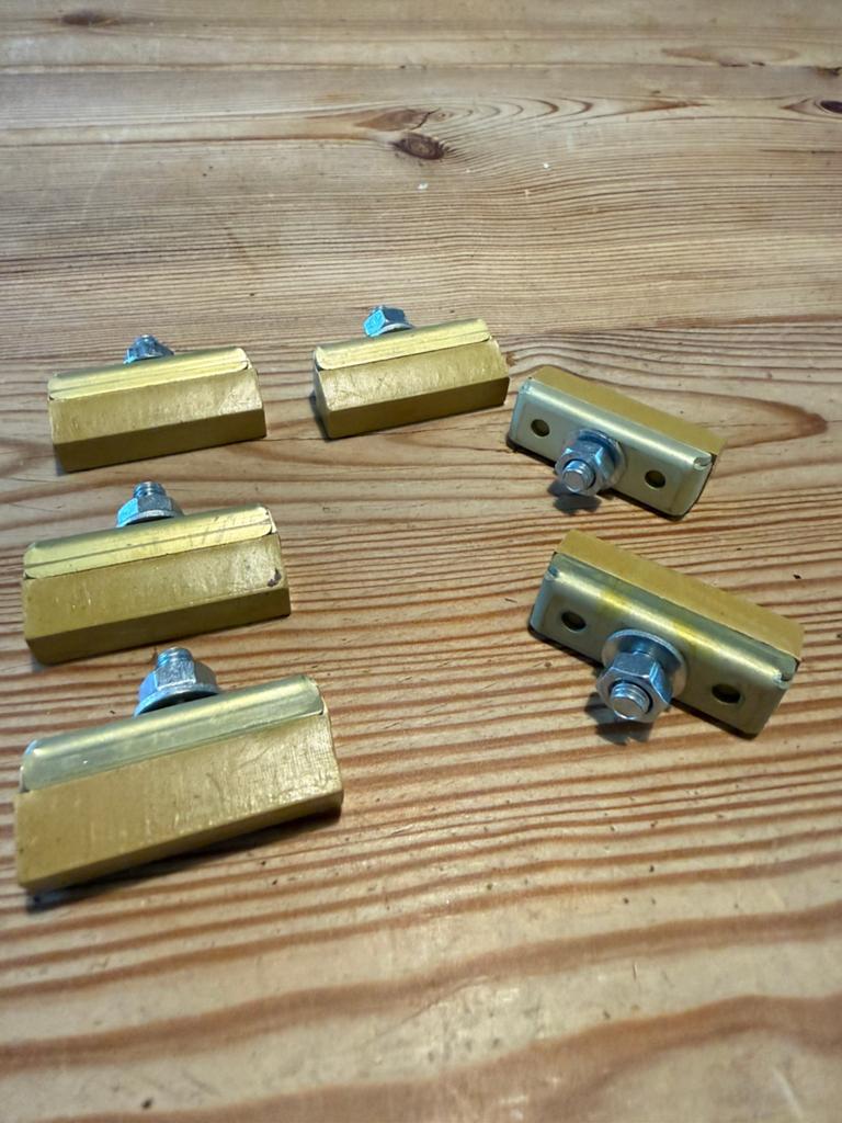 6x vintage BMX / fietscross remblokken, Gelijkstroom, Zo goed als nieuw, X, Ophalen