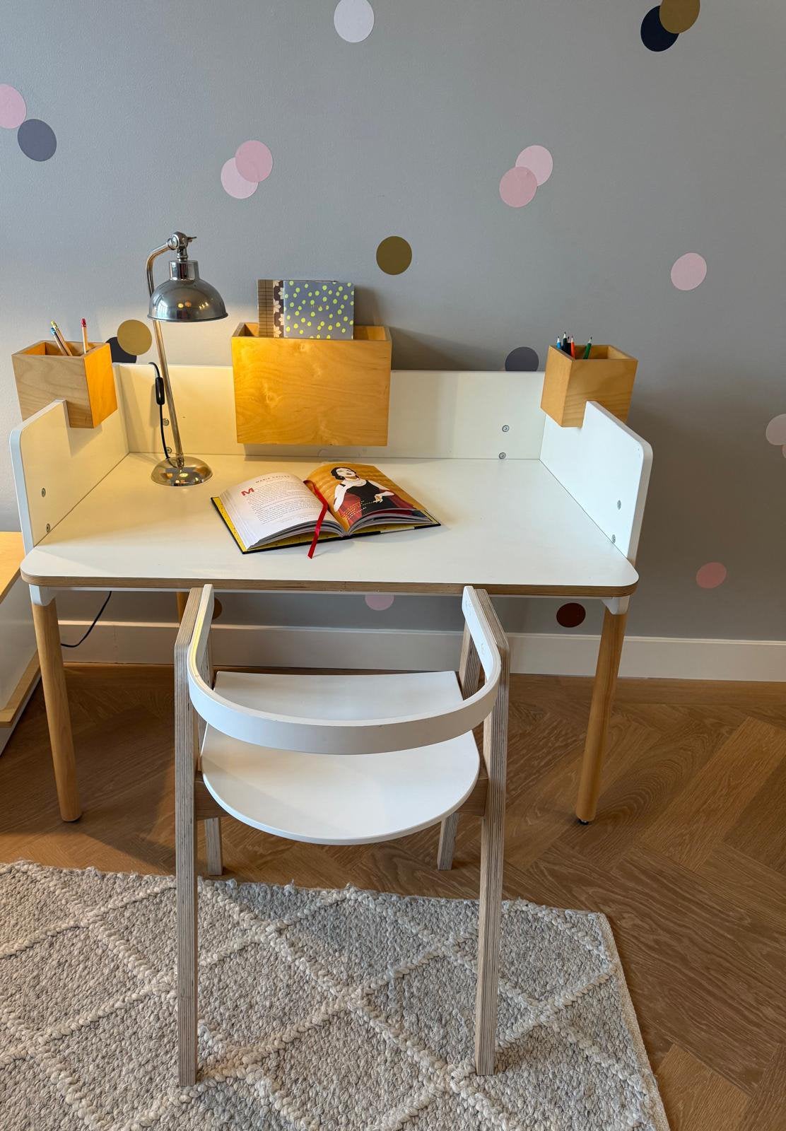 Oeuf NYC – Brooklyn Kinderbureau – Berken/Wit, Ophalen, Zo goed als nieuw