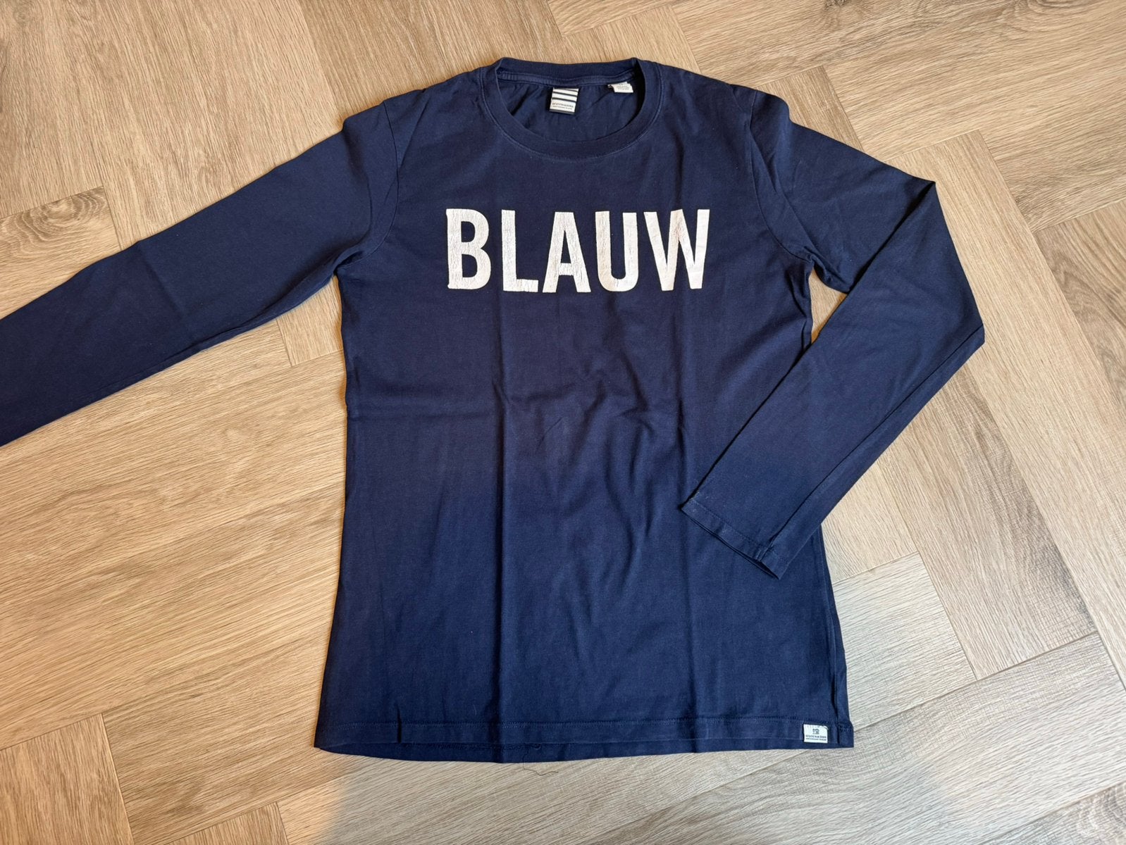 Scotch & Soda longsleeve maat 14 / 164 donkerblauw, Ophalen of Verzenden, Zo goed als nieuw, Jongen, Shirt of Longsleeve