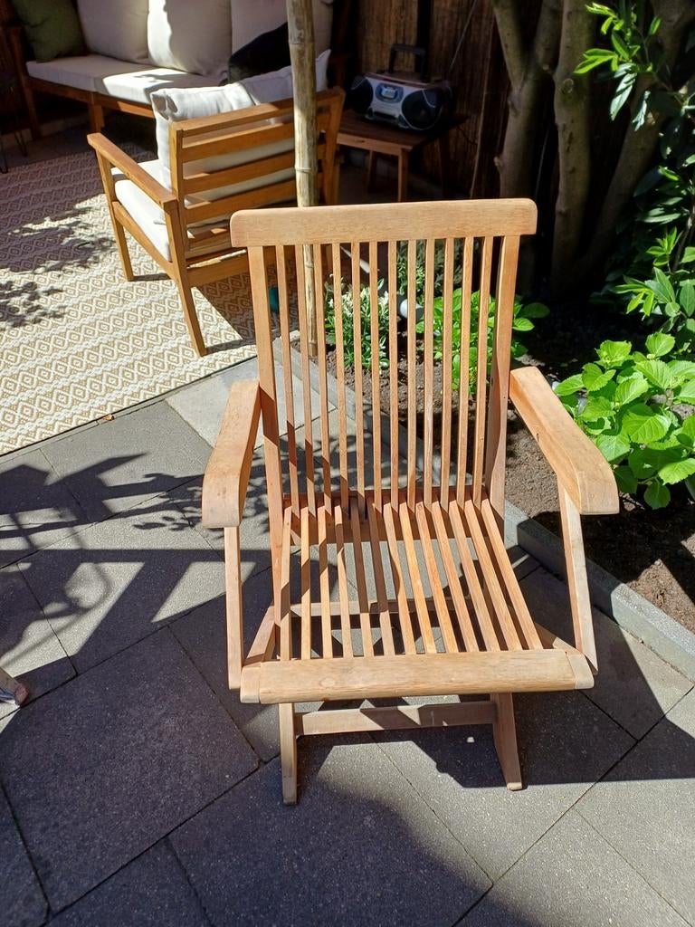 Teak stoelen 4 stuks, Tuin en Terras, Ophalen of Verzenden, Gebruikt, Teakhout