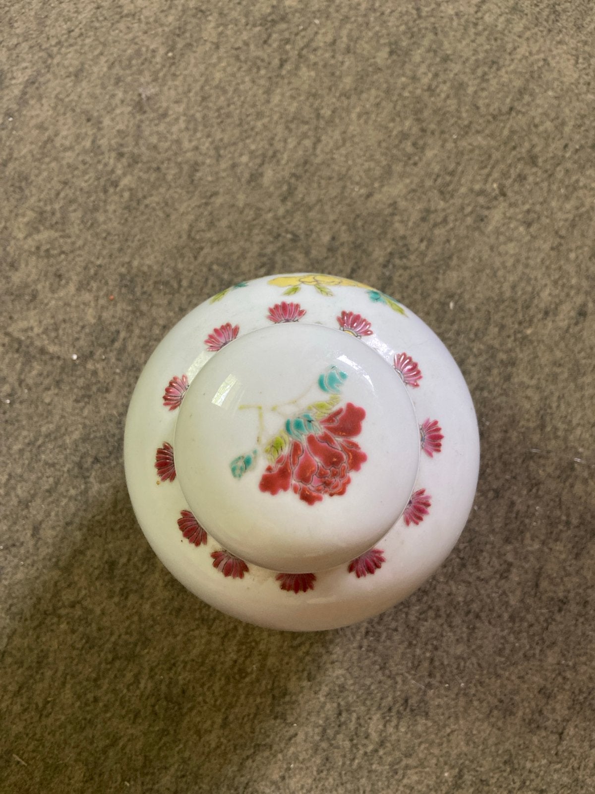 Antieke Chinese gemberpot met bloemen en vogeldecor, Ophalen of Verzenden