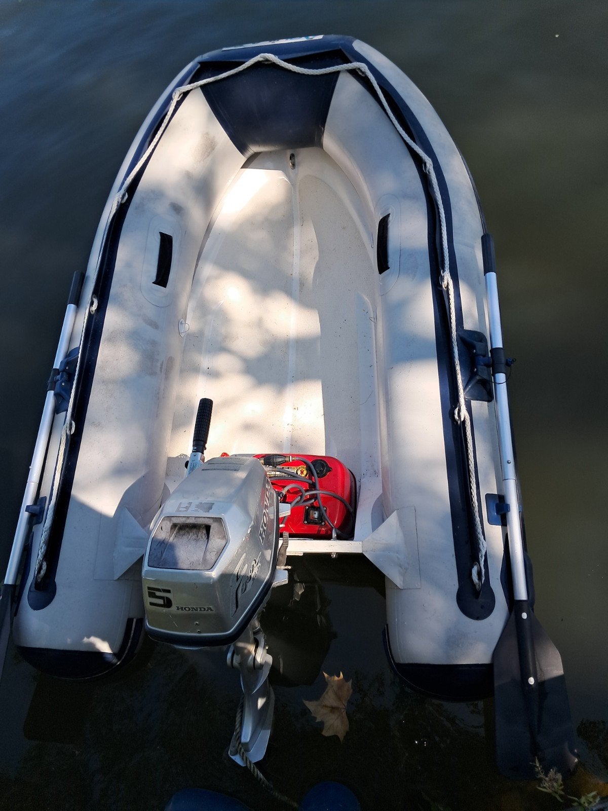 Rib met Honda 5 pk 4 takt buitenboordmotor, Watersport en Boten, Ophalen, Zo goed als nieuw