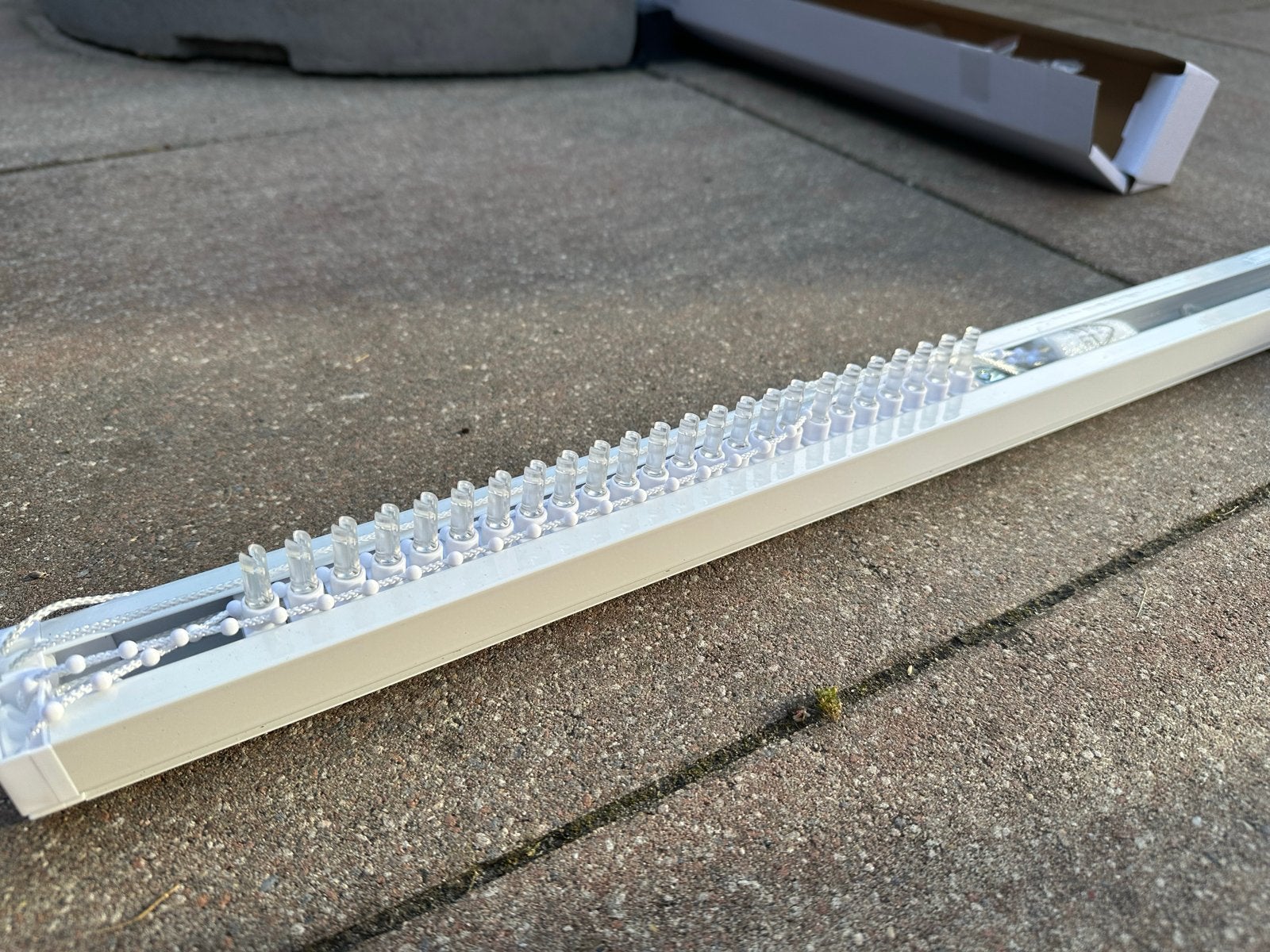 Rails voor verticale lamellen (exclusief lamellen), Ophalen, 200 cm, Wit, Lamellen