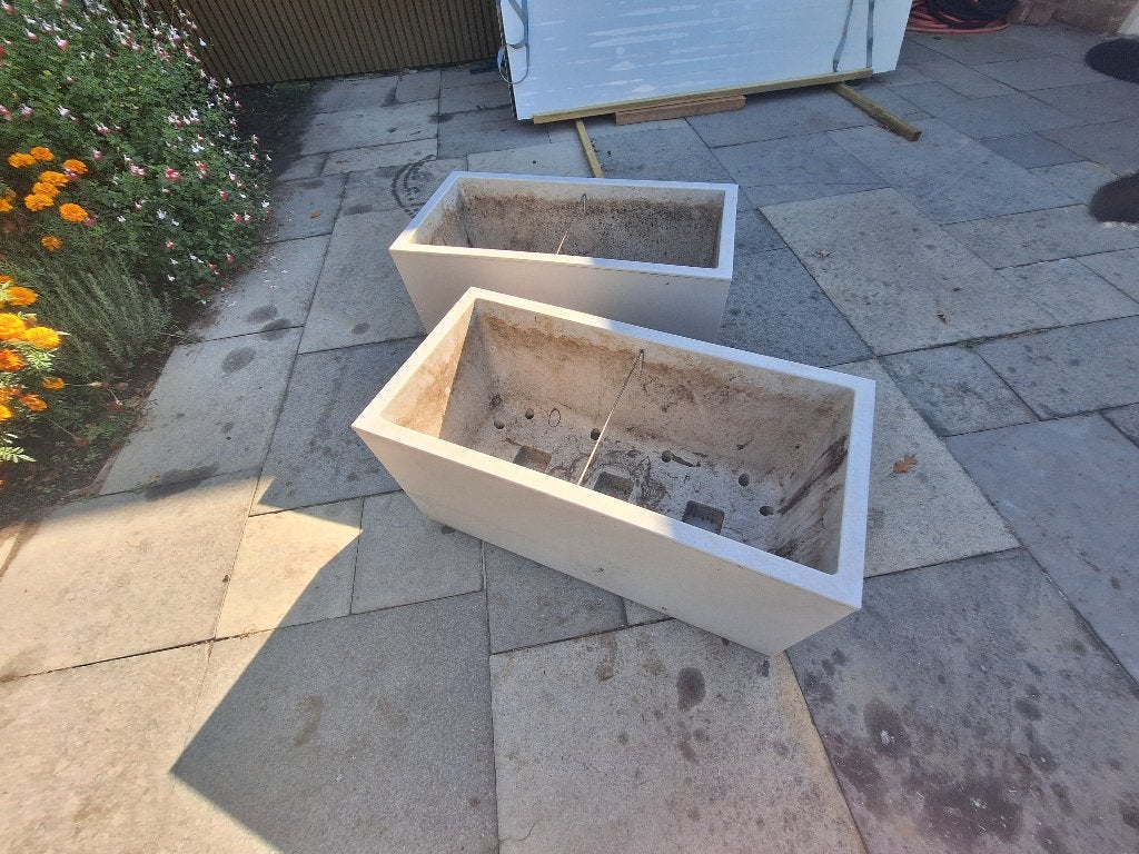 bloembakken kunstof, Tuin en Terras, Ophalen, Kunststof, Gebruikt, Balkon