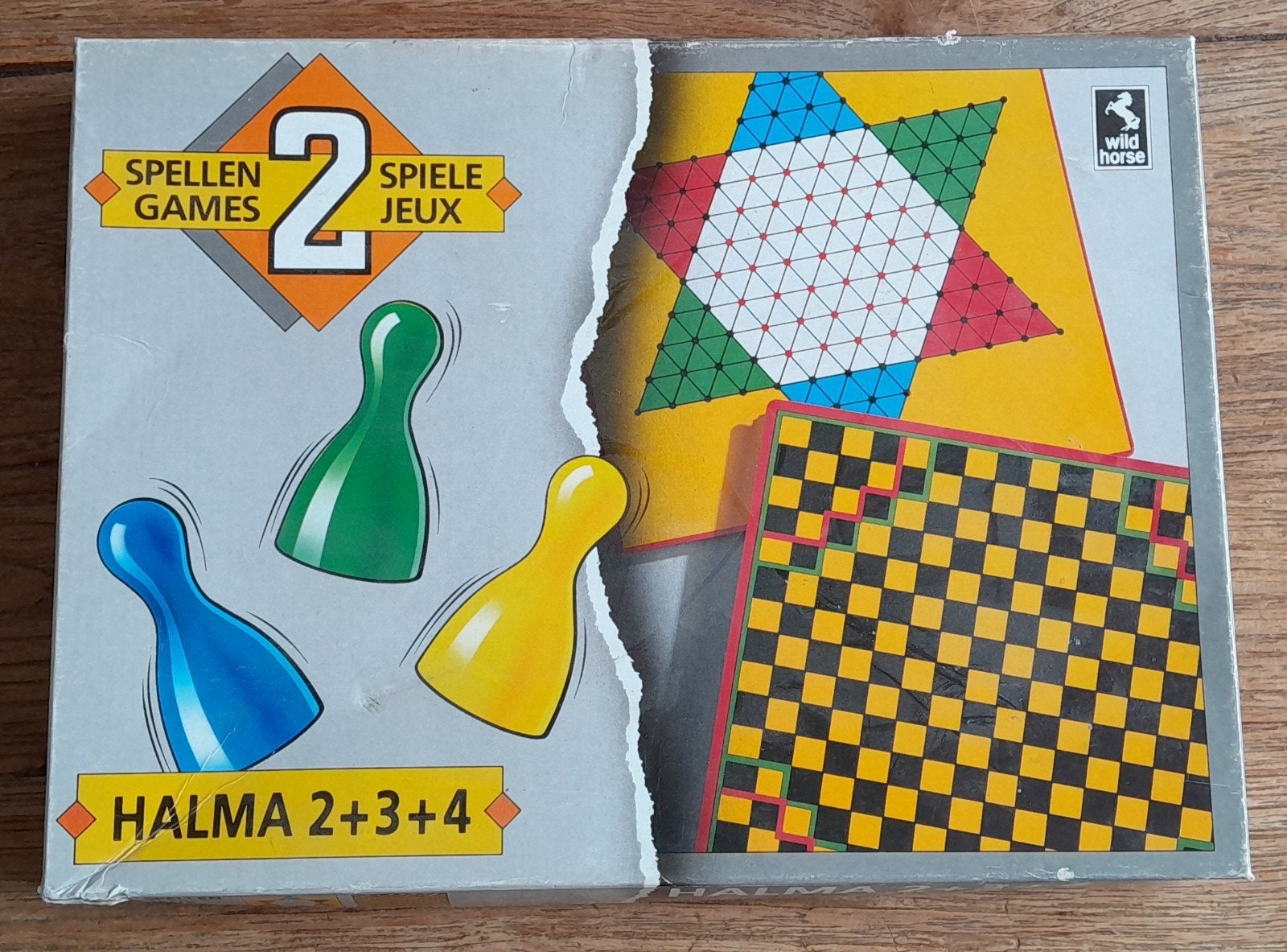 Halma 2+3+4 Spellen - Wild Horse, Een of twee spelers, Ophalen of Verzenden, Gebruikt, Wild Horse