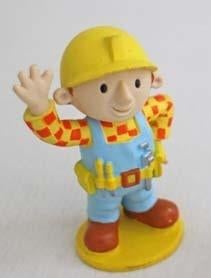 Bob de Bouwer en Ernie uit Sesamstraaat, 7 cm hoog, igst, Ophalen of Verzenden, Zo goed als nieuw