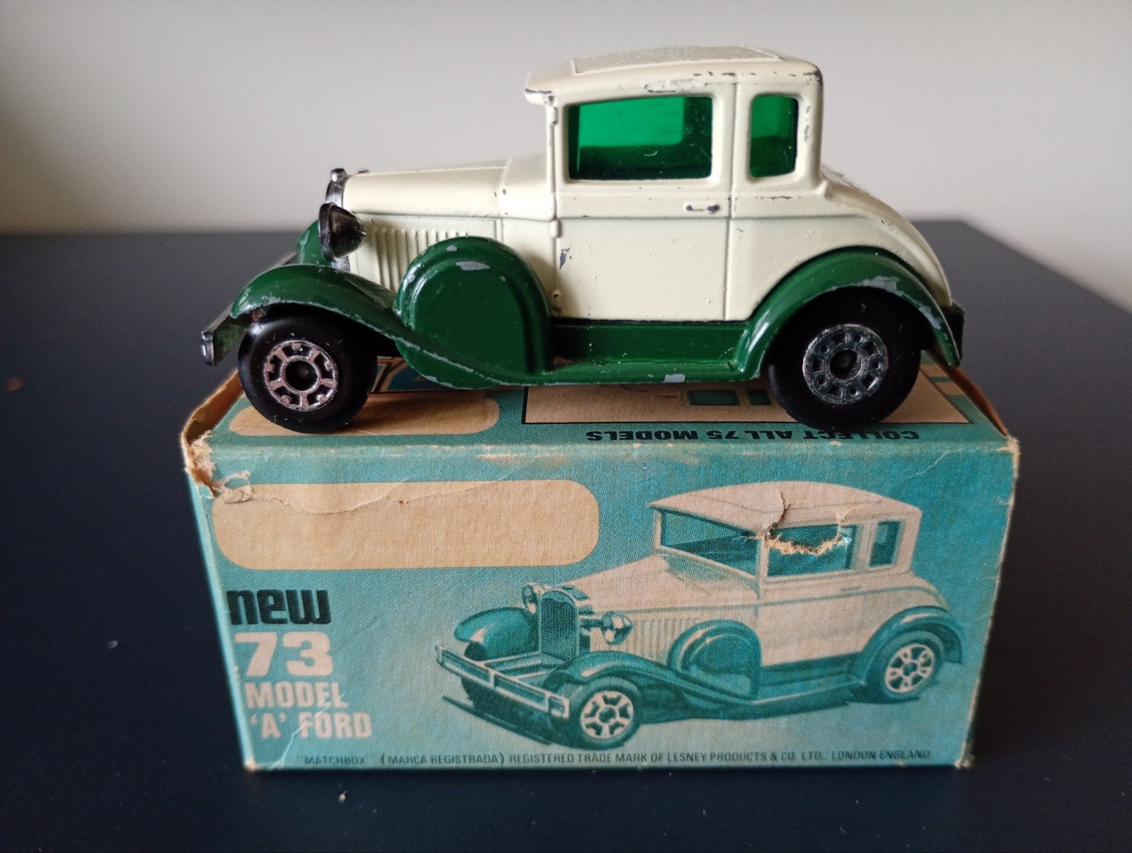 Lesney Matchbox Superfast #73 Ford Model A in doosje, Ophalen of Verzenden, Zo goed als nieuw, Auto
