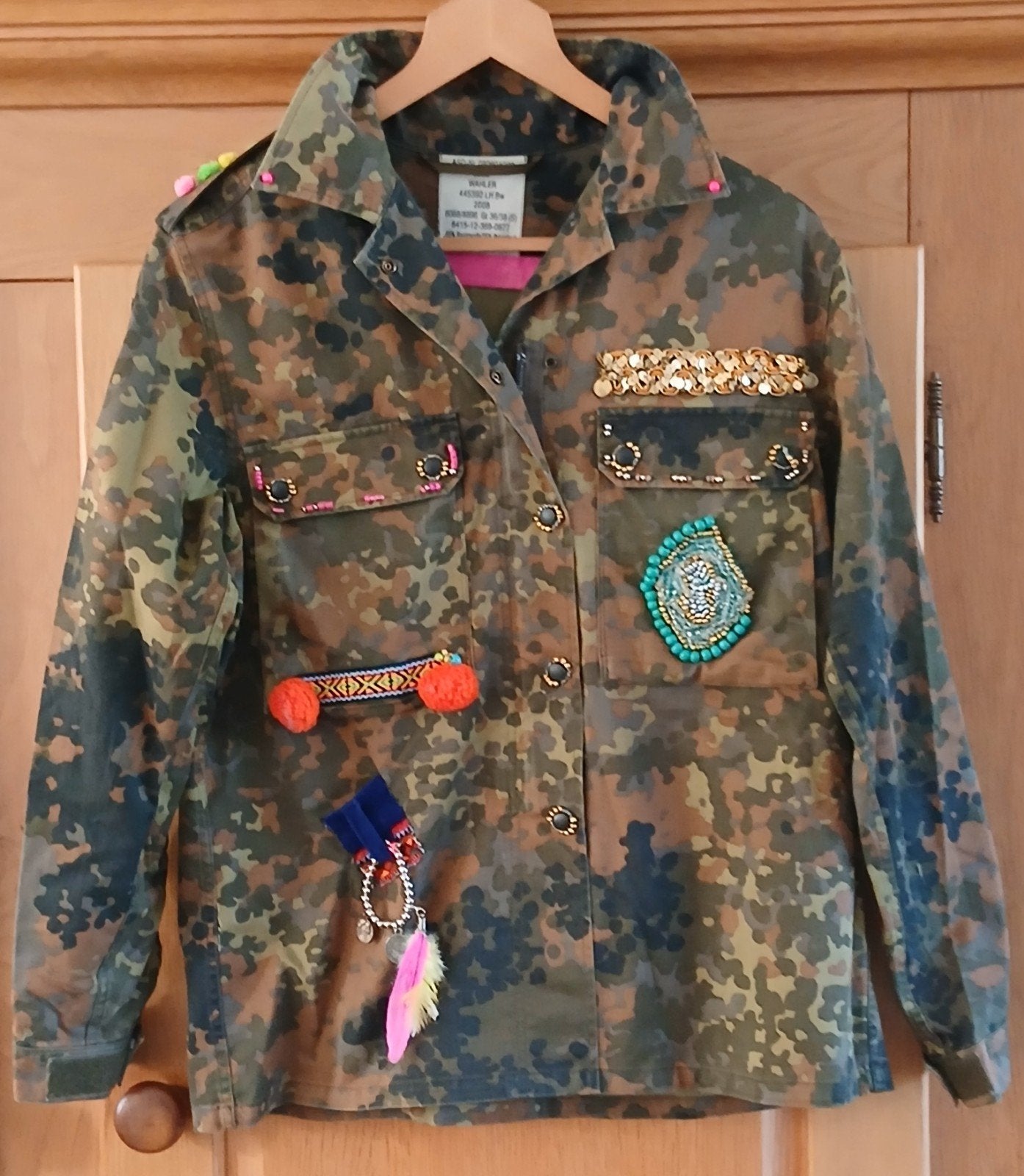 Unieke camouflage jas leuk voor de Carnaval, Kleding | Dames, Maat 38/40 (M), Meerkleurig, Ophalen of Verzenden, WAHLER