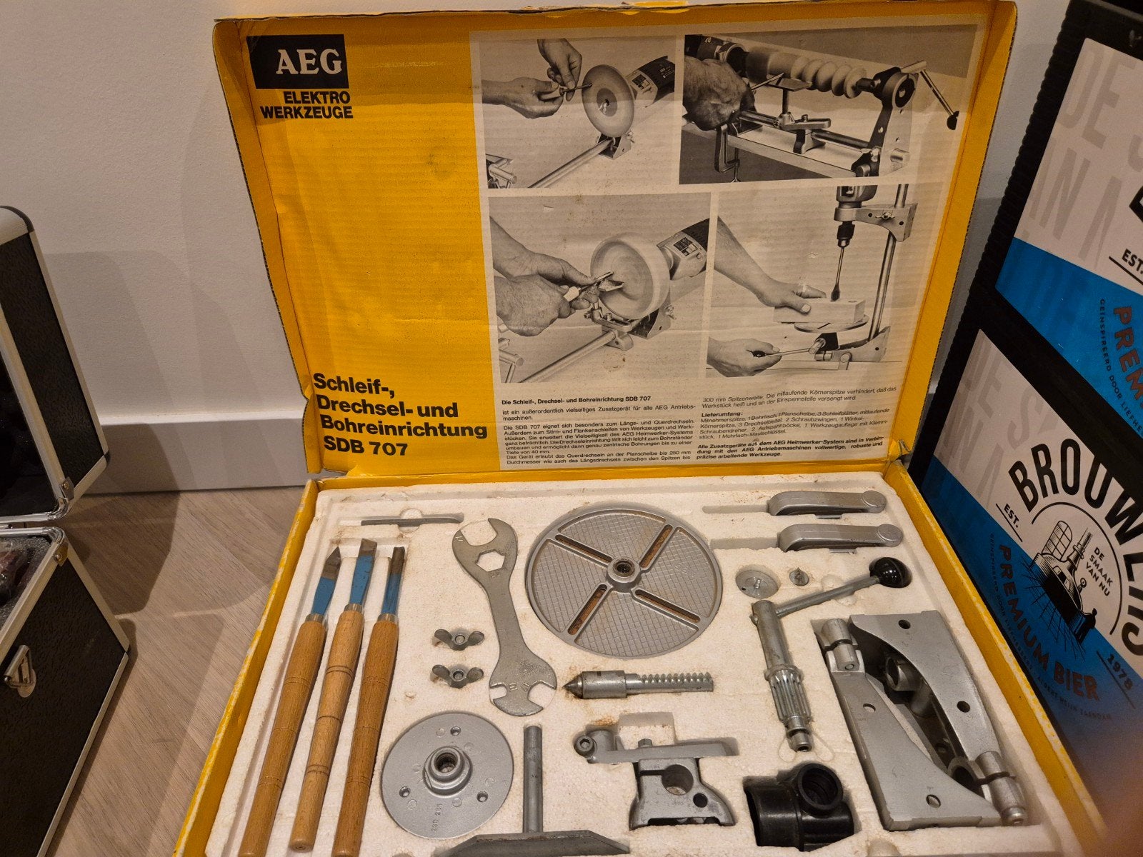 AEG SDB 707 Slijp-, Draai- en Boorinrichting, Ophalen, Gebruikt, Gereedschapsset