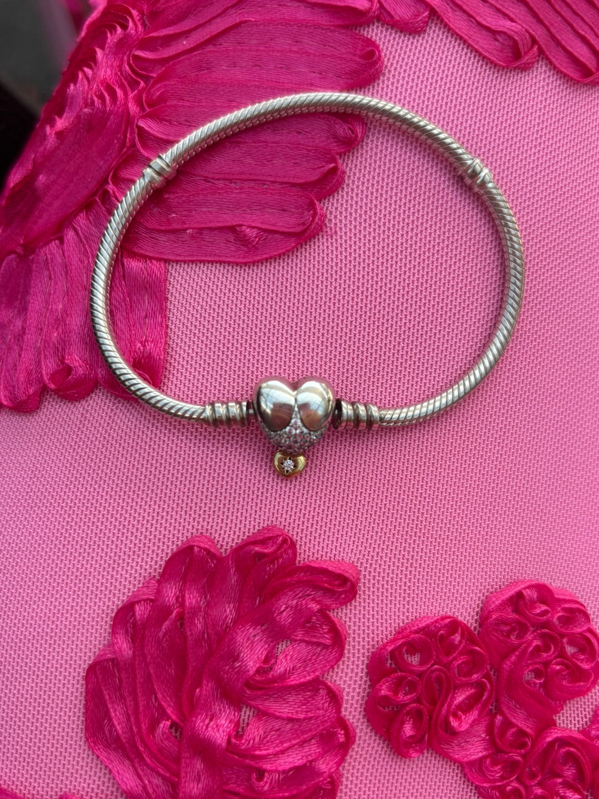 Pandora Disney prinsessen, Ophalen of Verzenden, Zo goed als nieuw, Zilver, Met kristal