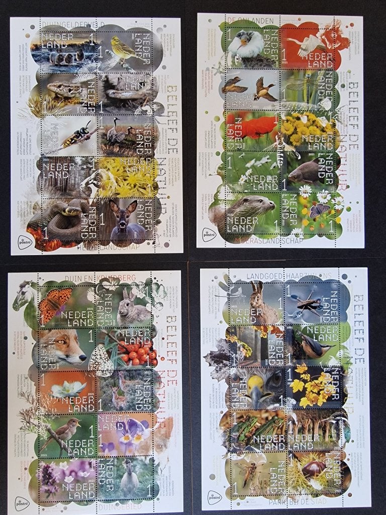 Postfrisse velletjes Beleef de Natuur 2021 - Per stuk, Ophalen of Verzenden, Na 1940, Postfris