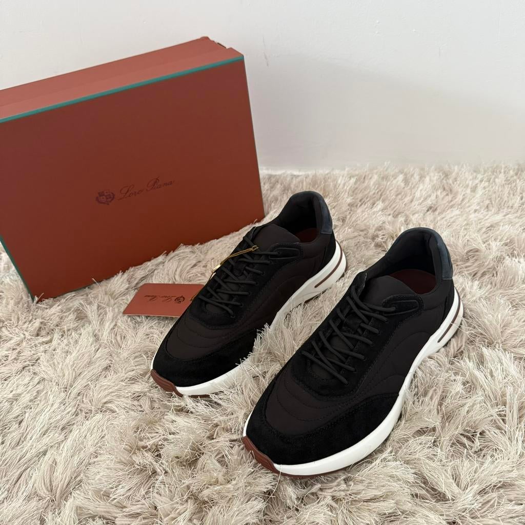 Loro Piana Weekend Walk zwart 40 t/m 45 voorraad, Ophalen of Verzenden, Nieuw, Zwart, Sneakers of Gympen