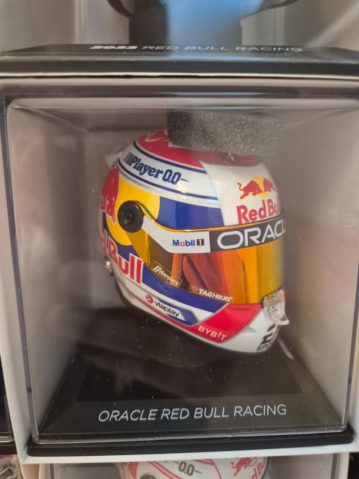 Max verstappen 1:4 retro helm 2023 redbull f1, Ophalen, Nieuw, Formule 1