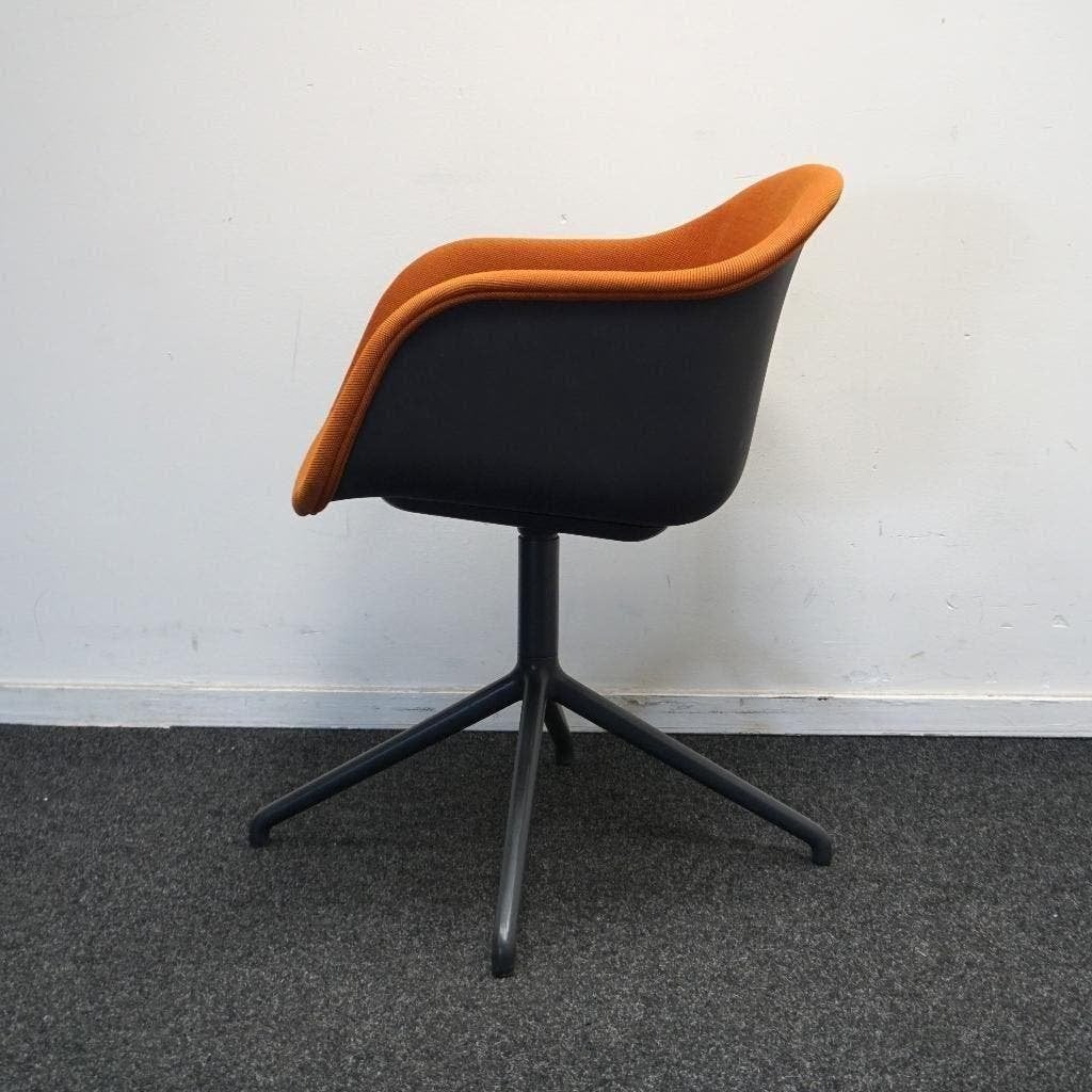 Muuto Fiber Vergaderstoelen | Oranje | Gemêleerd | Draaibaar, Gebruikt, -, Ophalen of Verzenden, Metaal