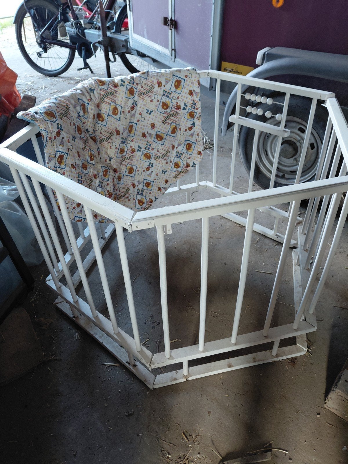 Zeshoekige babybox met boxkleed, Ophalen of Verzenden, Gebruikt, Overige vormen, Boxkleed