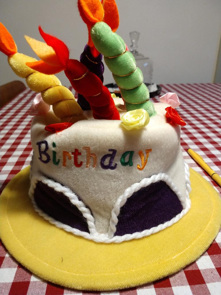 Hoed happy birthday. Bekijk ook mijn andere advertenties, Carnaval, Maat 42/44 (L), Nieuw, Ophalen of Verzenden