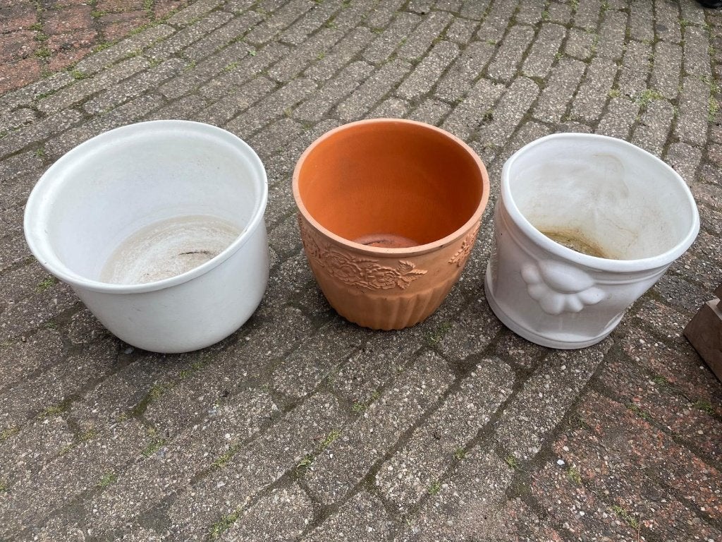 Bloempot - los te koop, Tuin en Terras, Ophalen, Rond, Aardewerk, Minder dan 40 cm