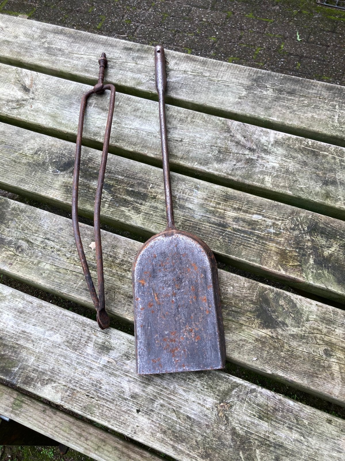 Kolentang, asschep, houttang,, Ophalen of Verzenden, Gebruikt, Houthaard