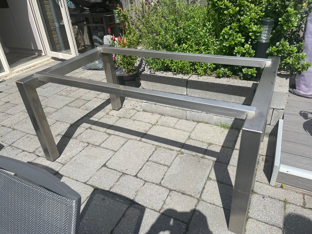 Mooi RVS tafel frame, Ophalen, Gebruikt, Rechthoekig, Rvs